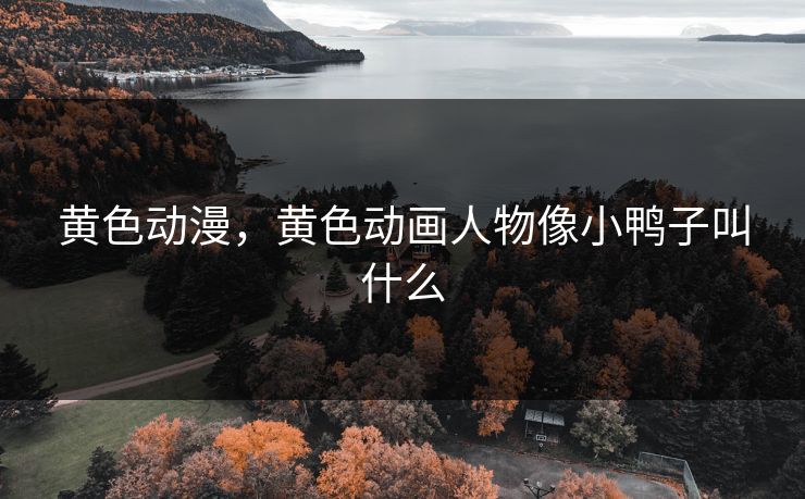 黄色动漫，黄色动画人物像小鸭子叫什么